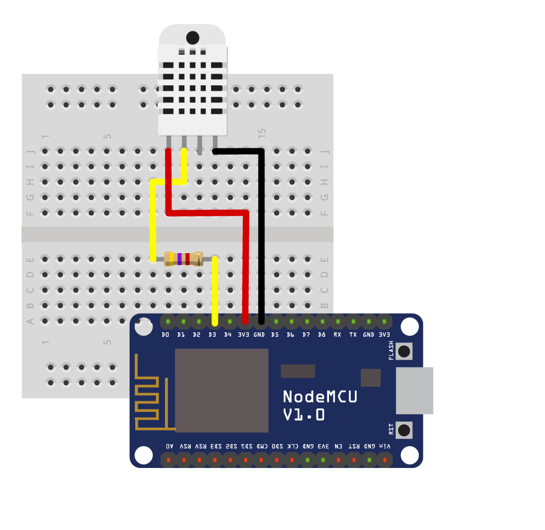 A schematic of the project's circuit